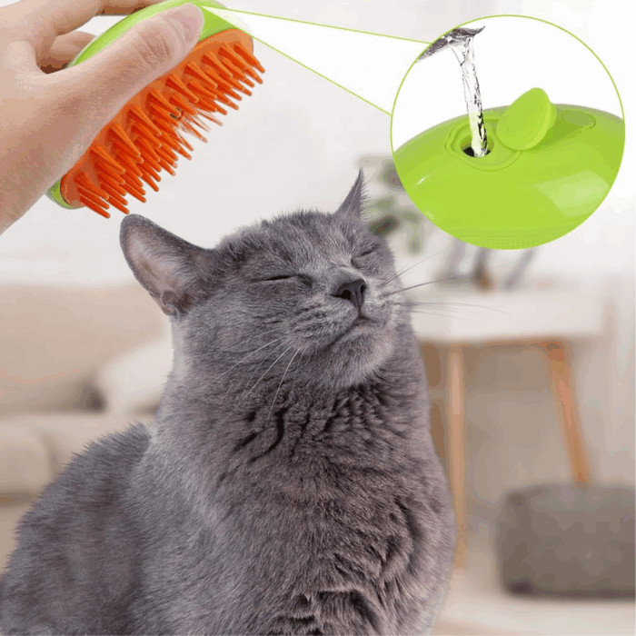 Spazzola a Vapore 3 in 1 per Animali Domestici | Pettine Massaggiante Autopulente e Rimozione Peli - immagine 7