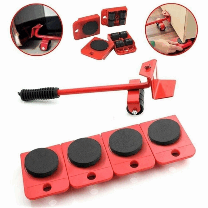 Kit Sollevatore Mobili o Lavatrice con Piastra a Ruote per Sollevamento Pesi fino a 150 Kg - immagine 8