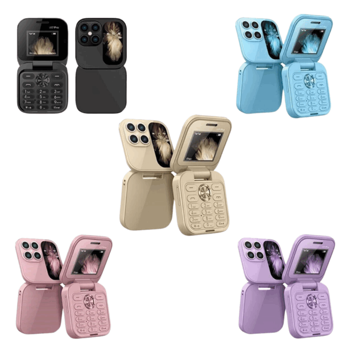 Telefono Cellulare Flip Pieghevole Dual Sim Tastiera GSM 2G, SD fino a 32Gb - immagine 2