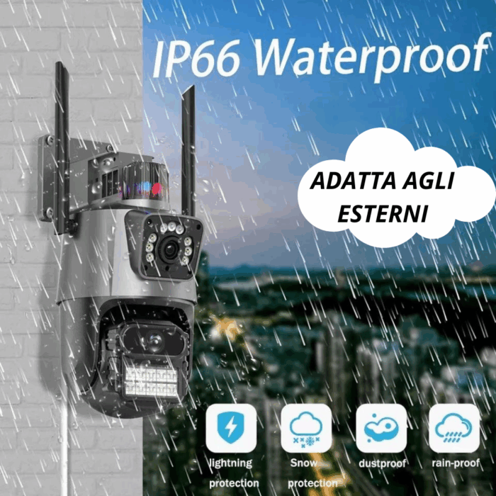 PTZ Telecamera Videosorveglianza 6MP 4K | WiFi, Doppio Obiettivo, Allarme e Audio Bidirezionale | IP66 Infrarossi - immagine 9