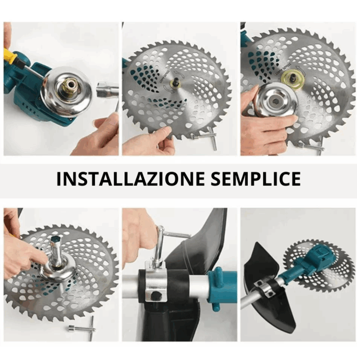 Decespugliatore Doppia Batteria 72V Universale Tagliaerba Elettrico 5 Ah Tagliabordi fino a 10cm - immagine 3
