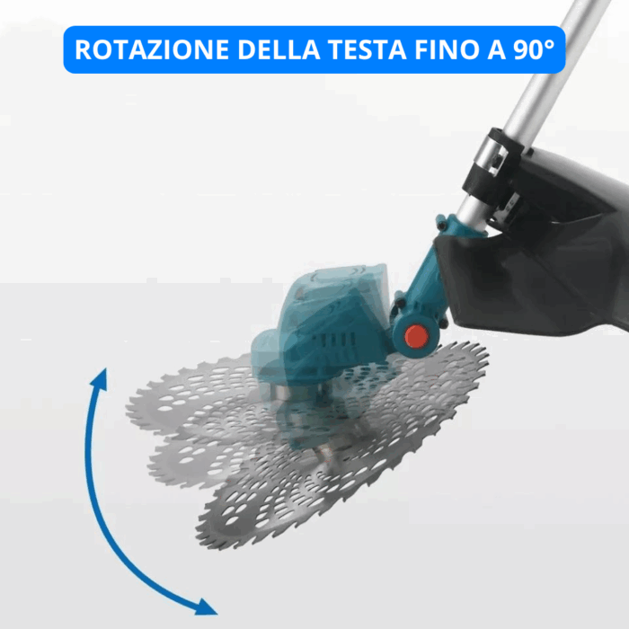 Decespugliatore Doppia Batteria 72V Universale Tagliaerba Elettrico 5 Ah Tagliabordi fino a 10cm - immagine 5
