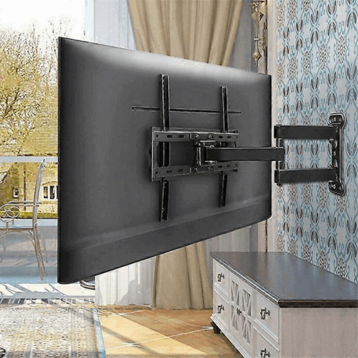 Staffa Porta TV Supporto Monitor Con Braccio Estensibile Da 40 a 80 Pollici Regolabile - immagine 4