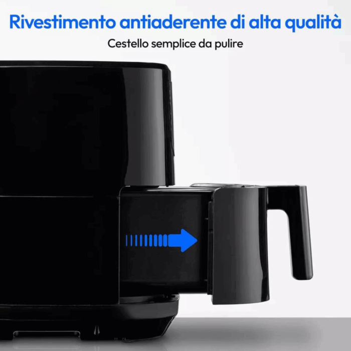 Friggitrice ad Aria 12 Litri 1700W Cestello Removibile Display Touch con Applicazione sul Cellulare - immagine 6