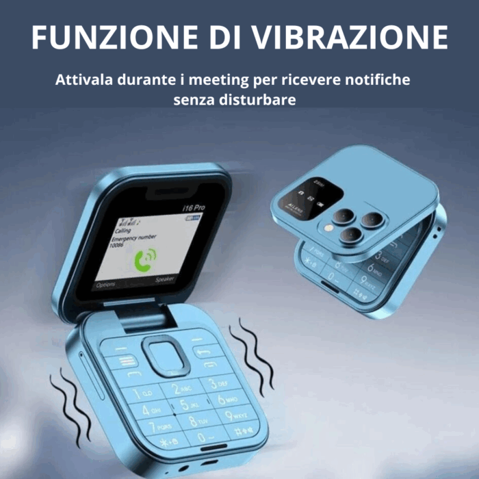 Telefono Cellulare Flip Pieghevole Dual Sim Tastiera GSM 2G, SD fino a 32Gb - immagine 6