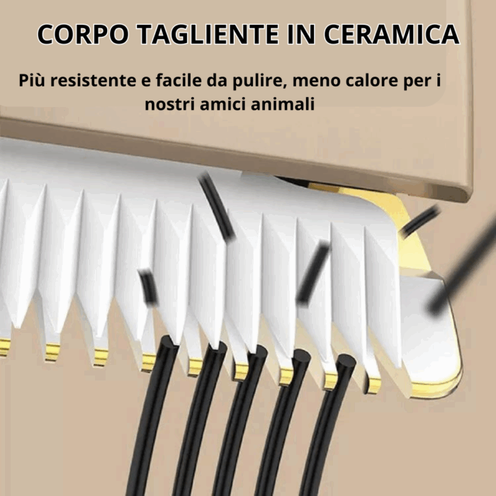 Rasoio Macchina Tosatrice per Pelo Animali 4 Lunghezze 3-6-9-12mm Ricaricabile USB, Cani, Gatti, Conigli - immagine 7