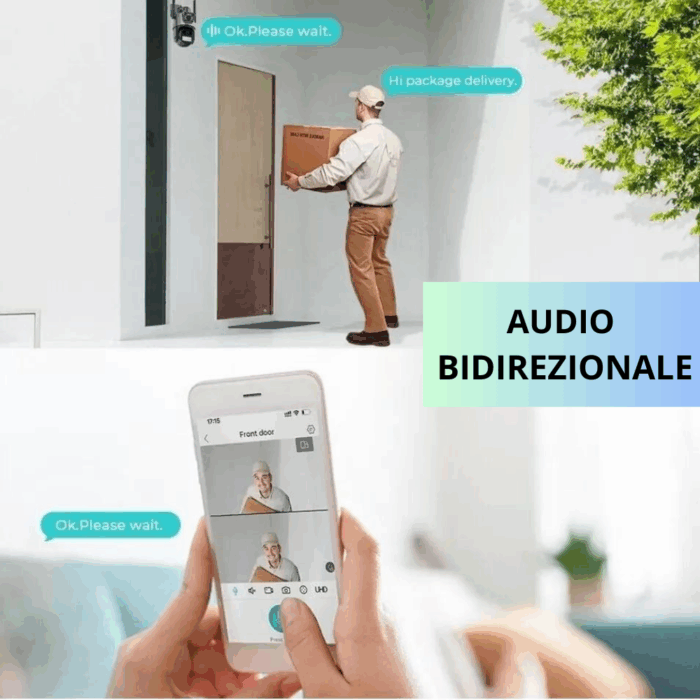 PTZ Telecamera Videosorveglianza 6MP 4K | WiFi, Doppio Obiettivo, Allarme e Audio Bidirezionale | IP66 Infrarossi - immagine 8