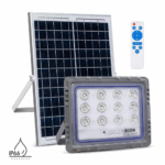 Faro Solare LED 800W Slim – Pannello Fotovoltaico, Sensore Crepuscolare IP66, in Alluminio Pressofuso
