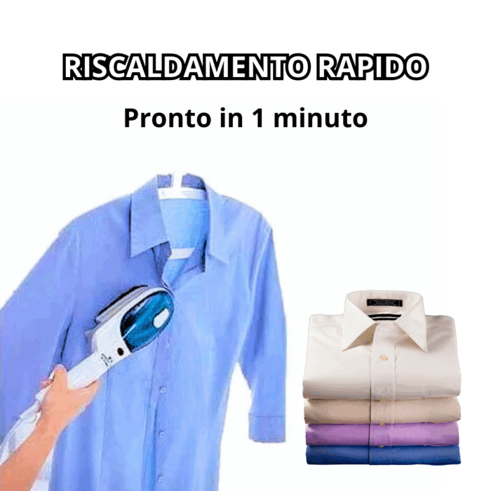 Ferro da Stiro Verticale 800W a Caldaia Manuale 55ml, Sterilizzatore, Riscaldamento Veloce, Portatile - immagine 2