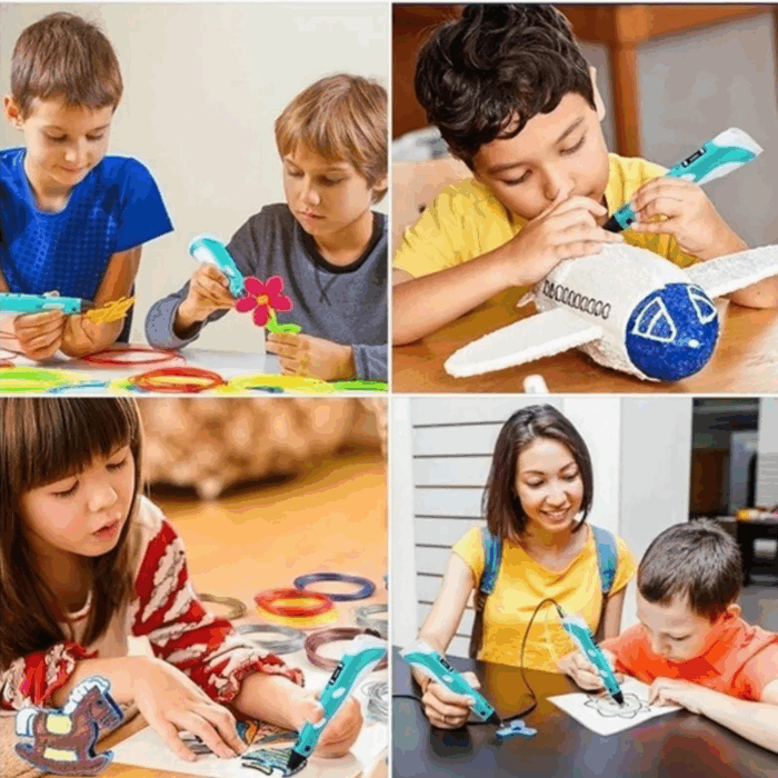 Penna per Stampa 3D , Disegni Tridimensionali con Filamenti Colorati 5V USB Kit Completo per Bambini e Adulti - immagine 6