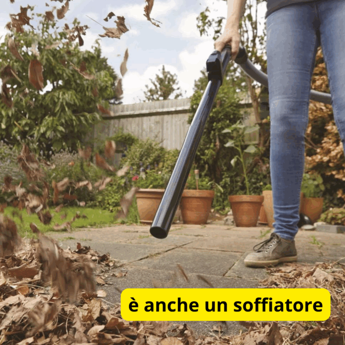 Bidone 20 Litri Aspiratore e Soffiatore 1300W per Solidi e Liquidi in Acciaio Inox - immagine 3