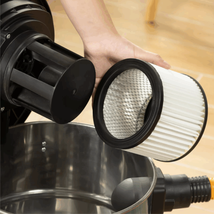 Bidone Aspiracenere 2 in 1 Aspiratore + Soffiatore 600W 10 Litri, Filtro HEPA Lavabile per Pulizia Camini, Stufe a Pellet, BBQ - immagine 4