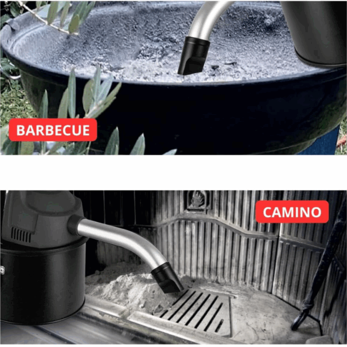 Aspiracenere 4L 600W Portatile con Maniglia, Aspiratore per Pulizia di Stufe a Pellet, BBQ, Camini + Accessori - immagine 3