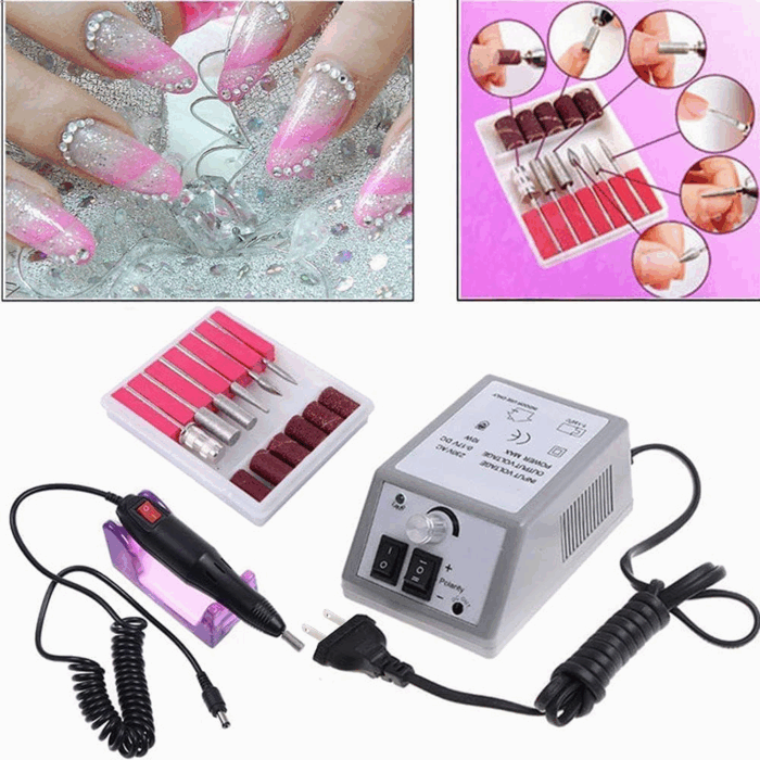 Fresa Unghie Professionale per Manicure, Pedicure, Ricostruzione, Gel, Lima Elettrica Kit Completo - immagine 7