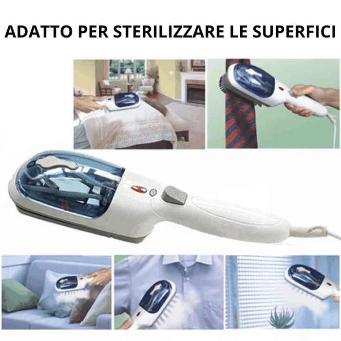Ferro da Stiro Verticale 800W a Caldaia Manuale 55ml, Sterilizzatore, Riscaldamento Veloce, Portatile - immagine 3