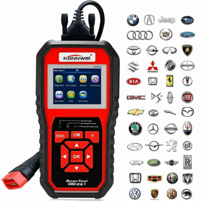 Tester OBD2 II Scanner KW850 Lettore Codice Diagnostica Centralina Auto, Lingua Italiana - immagine 8