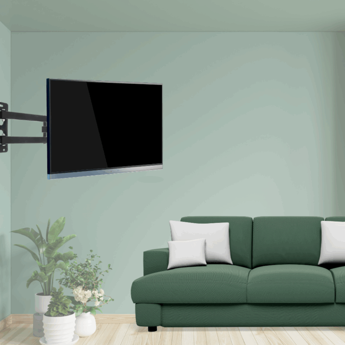 Staffa Porta TV Supporto Monitor, Braccio Estensibile Da 14 a 42 Pollici Regolabile - immagine 3