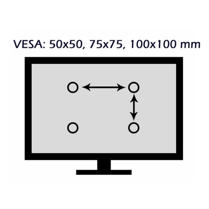 Staffa Porta TV Supporto Monitor, Braccio Estensibile Da 14 a 42 Pollici Regolabile - immagine 4
