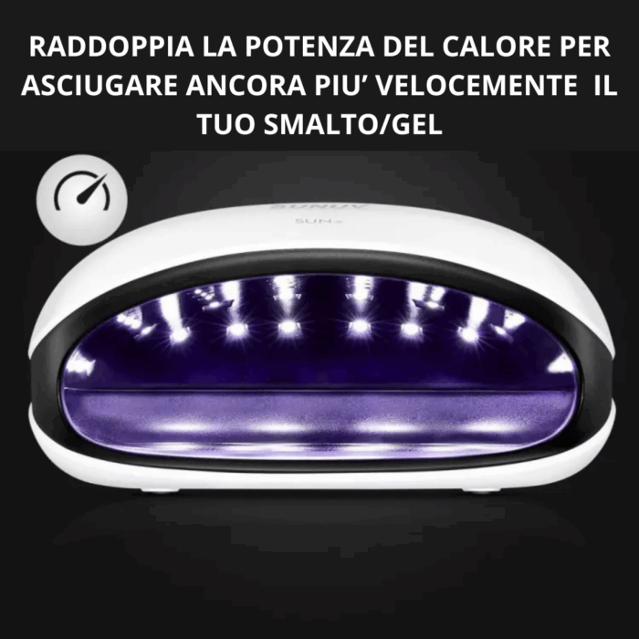 Lampada LED per Unghie UV 48W Asciugatrice per Gel, Manicure, Semipermanente con Timer, Display LCD, Sensore, Fornetto - immagine 6