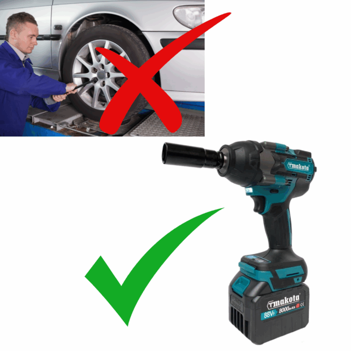 Avvitatore ad Impulsi a Batteria 88V Svitabulloni 1/2" 800Nm Motore Brushless - immagine 3