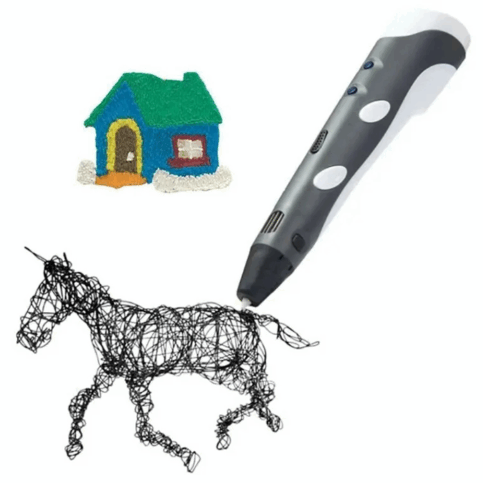 Penna per Stampa 3D , Disegni Tridimensionali con Filamenti Colorati 5V USB Kit Completo per Bambini e Adulti - immagine 8
