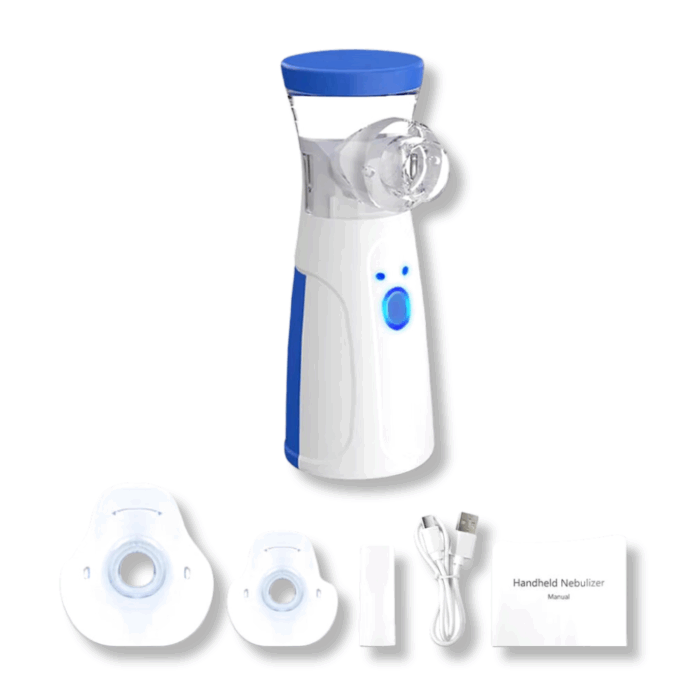 Nebulizzatore Aerosol Portatile Senza Fili – Inalatore Ricaricabile USB con 3 Mascherine per Bambini e Adulti - immagine 5