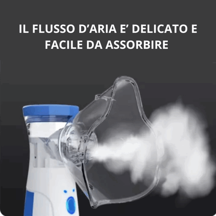 Nebulizzatore Aerosol Portatile Senza Fili – Inalatore Ricaricabile USB con 3 Mascherine per Bambini e Adulti - immagine 6