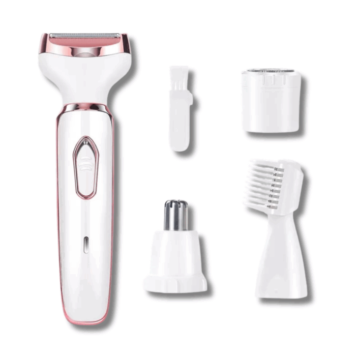 Epilatore 4 in 1 | Rasoio Elettrico Donna con Testine Intercambiabili USB | Peli Corpo e Viso - immagine 6