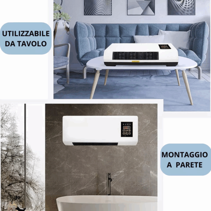Termoconvettore 1500W Climatizzatore da Parete | Stufa a Basso Consumo con Asse Stendipanni - immagine 4