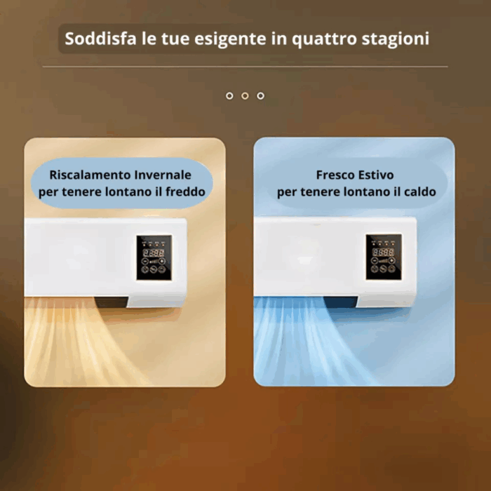 Termoconvettore 1500W Climatizzatore da Parete | Stufa a Basso Consumo con Asse Stendipanni - immagine 7