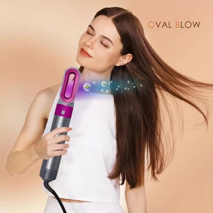 Spazzola Asciugacapelli 5 in 1 con Baule | Accessori Intercambiabili, Anticrespo - immagine 6