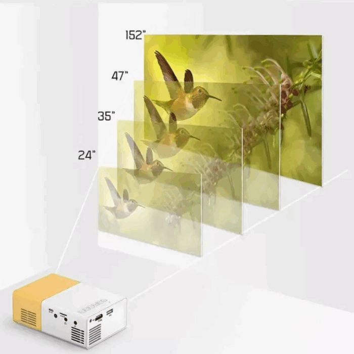 Proiettore LED Portatile per Proiezioni su Parete di Video, Film, Cartoni, Serie con Accessori - immagine 7