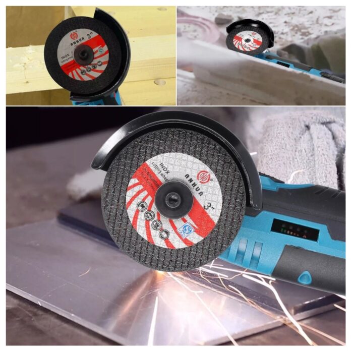 Mini Smerigliatrice Flex Doppia Batteria 48V | Portatile con 2 Dischi 76mm + Valigetta - immagine 4