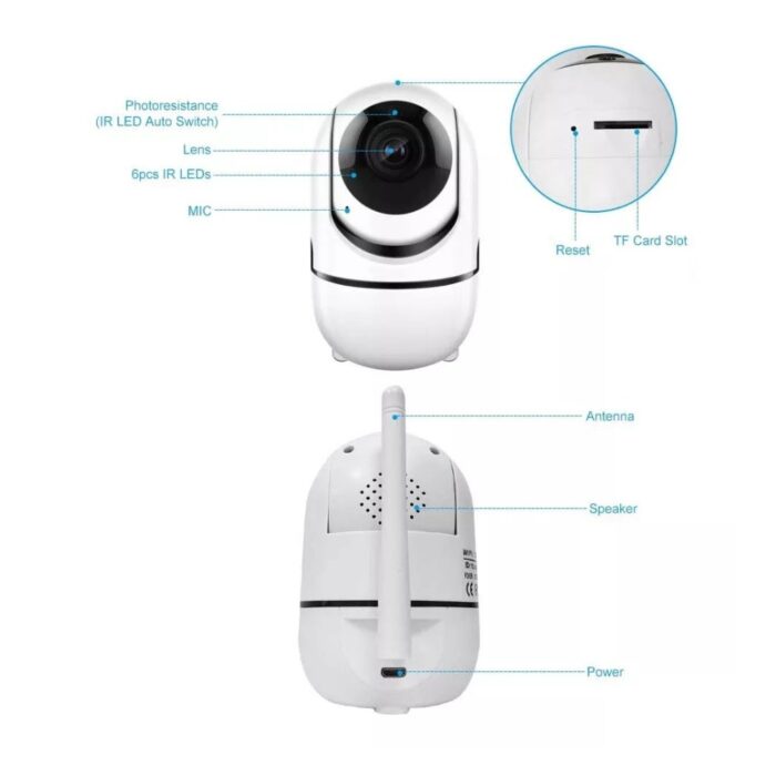 Telecamera Wireless Wifi HD 1080P da Appoggio | IP Camera Motorizzata 360° - immagine 5