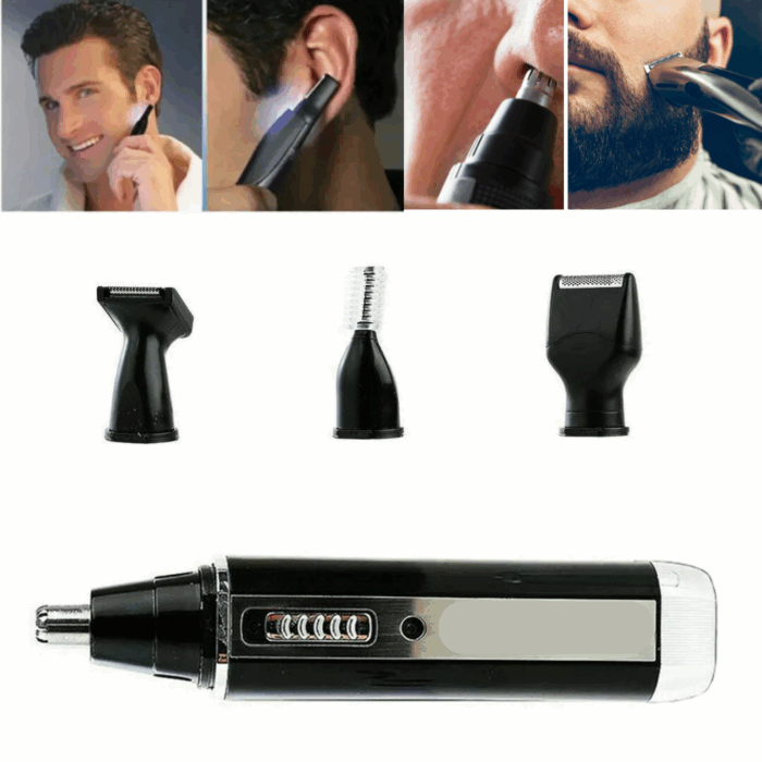 Epilatore 4 in 1 Uomo | Rasoio in Acciaio con Testine Intercambiabili per Barba, Basette, Peli Corti - immagine 5