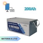 Batteria 200Ah a Litio 12.8V | Accumulo per Impianto Fotovoltaico per Camper, Ville, Baite