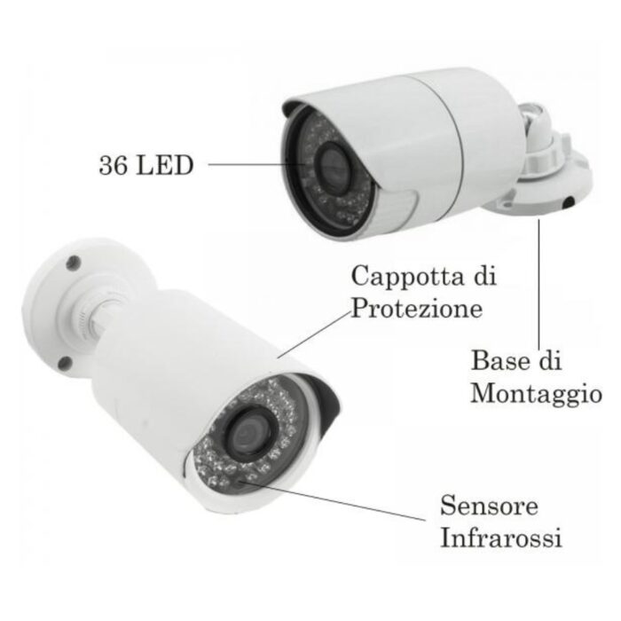 Telecamera IP POE 5MP | Videosorveglianza Full HD 1080P IP66 - immagine 2