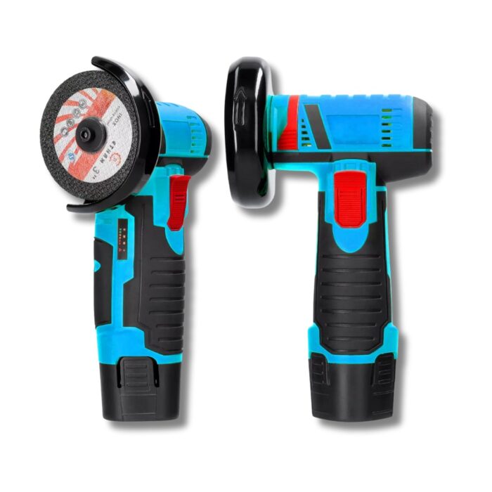 Mini Smerigliatrice Flex Doppia Batteria 48V | Portatile con 2 Dischi 76mm + Valigetta - immagine 2