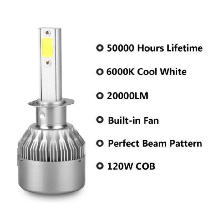 Coppia Lampadine LED H1 C6 per Auto, Moto | Faretti 36W Luce Bianca 6000K - immagine 6