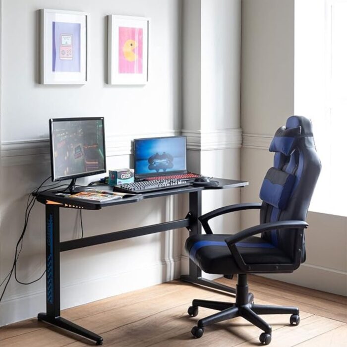 Sedia da Gaming Ergonomica con Cuscini e Braccioli | Poltrona Reclinabile Telescopica per Ufficio - immagine 2