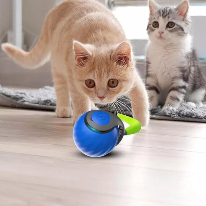 Palla Rotante Interattiva con Coda per Gatti | Speedy Tail Gioco Ricaricabile USB - immagine 3