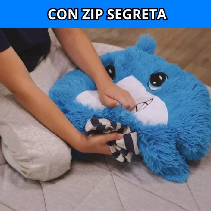 Federa per Cuscino 2 in 1 con Peluche Rimovibile | Copricuscino Soffice Gioco per Bambini - immagine 8