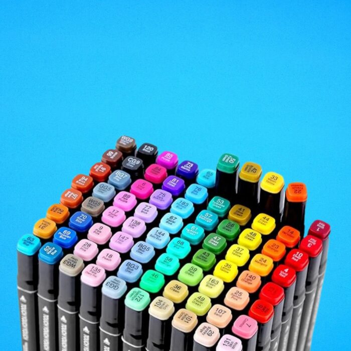 Set 60 Pennarelli Colorati Doppia Punta Sfumabili | Materiale Artistico, Colori Professionali con Custodia - immagine 7