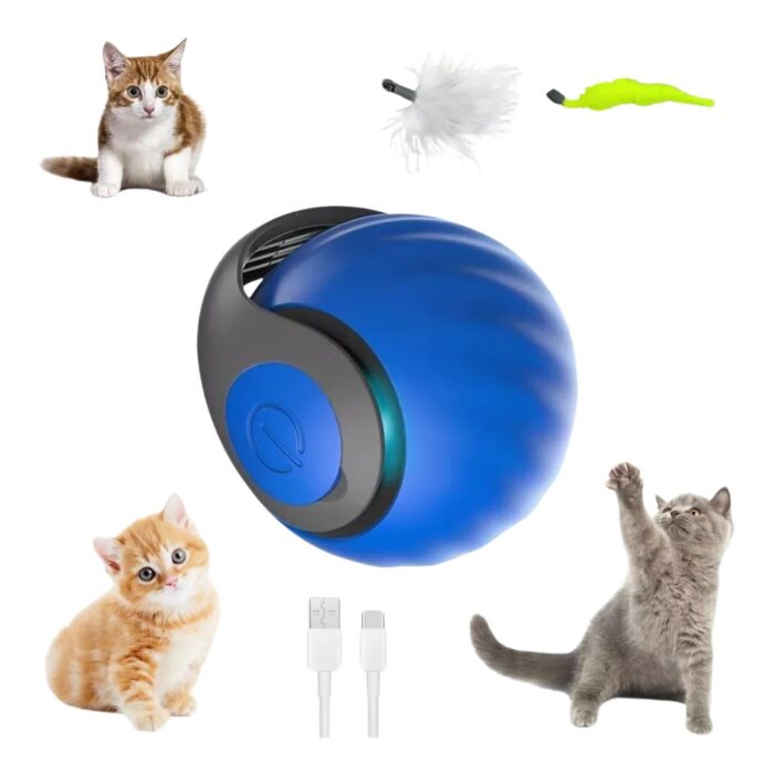 Palla Rotante Interattiva con Coda per Gatti | Speedy Tail Gioco Ricaricabile USB - immagine 5
