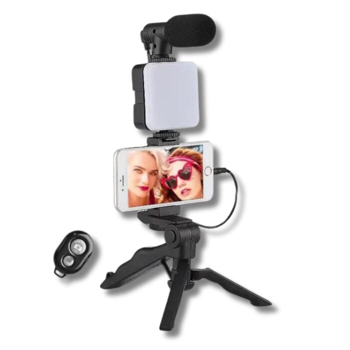 Kit Videomaking per Smartphone con Treppiede | Luce LED e Microfono per i tuoi Video Professionali - immagine 6
