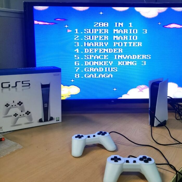 Console Game Station 5 con 200 Giochi Classici 2 Gamepad | GS5 8 Bit  HDMI AV USB - immagine 4