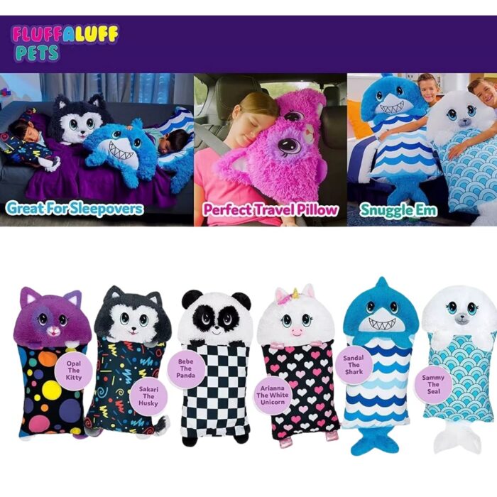 Federa per Cuscino 2 in 1 con Peluche Rimovibile | Copricuscino Soffice Gioco per Bambini - immagine 10
