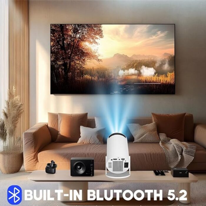 Proiettore con 2 Joystick 4K Bluetooth Wi-Fi | Riflettore Regolabile per Giochi, Film, Serie con Telecomando - immagine 5
