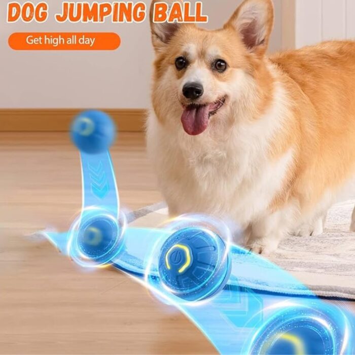Palla Rimbalzante Auto-Rotolante per Cani e Gatti con Luce LED | Gioco Interattivo Intelligente Ricaricabile USB - immagine 2