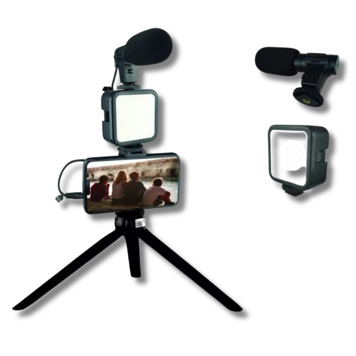 Kit Videomaking per Smartphone con Treppiede | Luce LED e Microfono per i tuoi Video Professionali - immagine 2